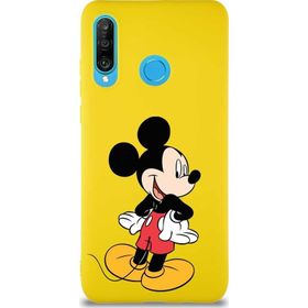 Printify Huawei P30 Lite Soft Premier Kapak Mickey Mouse-D Tasarımlı Silikon Cep Telefonu Kılıfı