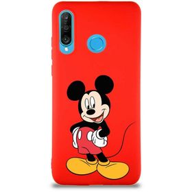 Printify Huawei P30 Lite Soft Premier Kapak Mickey Mouse-E Tasarımlı Silikon Cep Telefonu Kılıfı