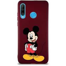 Printify Huawei P30 Lite Soft Premier Kapak Mickey Mouse-E Tasarımlı Silikon Cep Telefonu Kılıfı
