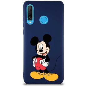 Printify Huawei P30 Lite Soft Premier Kapak Mickey Mouse-E Tasarımlı Silikon Cep Telefonu Kılıfı