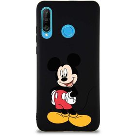Printify Huawei P30 Lite Soft Premier Kapak Mickey Mouse-E Tasarımlı Silikon Cep Telefonu Kılıfı