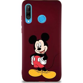 Printify Huawei P30 Lite Soft Premier Kapak Mickey Mouse-E Tasarımlı Silikon Cep Telefonu Kılıfı