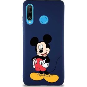 Printify Huawei P30 Lite Soft Premier Kapak Mickey Mouse-E Tasarımlı Silikon Cep Telefonu Kılıfı