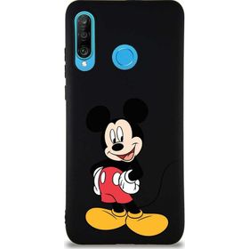 Printify Huawei P30 Lite Soft Premier Kapak Mickey Mouse-E Tasarımlı Silikon Cep Telefonu Kılıfı
