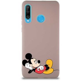 Printify Huawei P30 Lite Soft Premier Kapak Mickey Mouse-F Tasarımlı Silikon Cep Telefonu Kılıfı