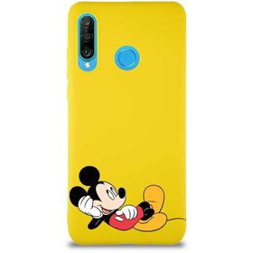 Printify Huawei P30 Lite Soft Premier Kapak Mickey Mouse-F Tasarımlı Silikon Cep Telefonu Kılıfı