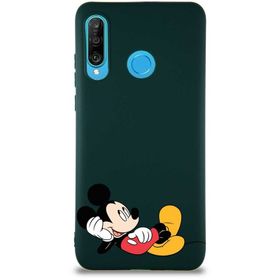 Printify Huawei P30 Lite Soft Premier Kapak Mickey Mouse-F Tasarımlı Silikon Cep Telefonu Kılıfı