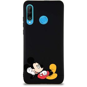 Printify Huawei P30 Lite Soft Premier Kapak Mickey Mouse-F Tasarımlı Silikon Cep Telefonu Kılıfı