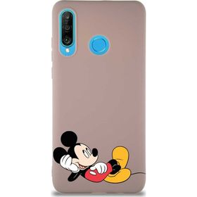 Printify Huawei P30 Lite Soft Premier Kapak Mickey Mouse-F Tasarımlı Silikon Cep Telefonu Kılıfı