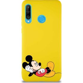 Printify Huawei P30 Lite Soft Premier Kapak Mickey Mouse-F Tasarımlı Silikon Cep Telefonu Kılıfı