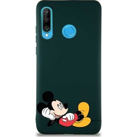 Printify Huawei P30 Lite Soft Premier Kapak Mickey Mouse-F Tasarımlı Silikon Cep Telefonu Kılıfı