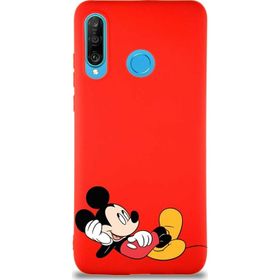 Printify Huawei P30 Lite Soft Premier Kapak Mickey Mouse-F Tasarımlı Silikon Cep Telefonu Kılıfı