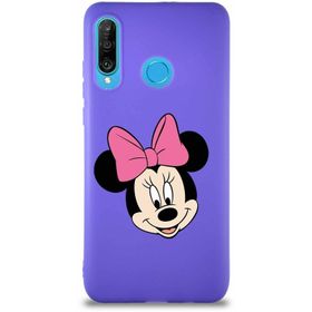 Printify Huawei P30 Lite Soft Premier Kapak Minnie Mouse-C Tasarımlı Silikon Cep Telefonu Kılıfı