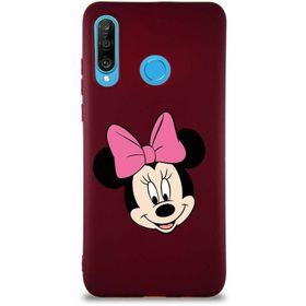 Printify Huawei P30 Lite Soft Premier Kapak Minnie Mouse-C Tasarımlı Silikon Cep Telefonu Kılıfı