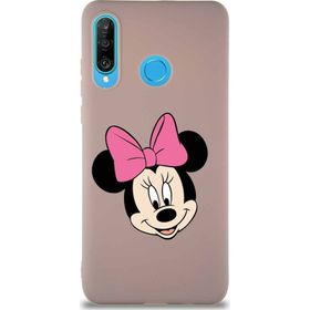 Printify Huawei P30 Lite Soft Premier Kapak Minnie Mouse-C Tasarımlı Silikon Cep Telefonu Kılıfı