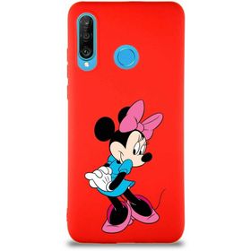 Printify Huawei P30 Lite Soft Premier Kapak Minnie Mouse-F Tasarımlı Silikon Cep Telefonu Kılıfı
