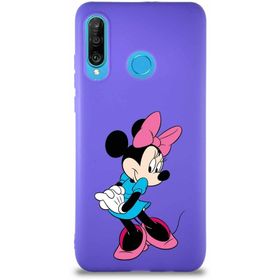 Printify Huawei P30 Lite Soft Premier Kapak Minnie Mouse-F Tasarımlı Silikon Cep Telefonu Kılıfı