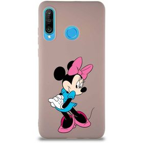 Printify Huawei P30 Lite Soft Premier Kapak Minnie Mouse-F Tasarımlı Silikon Cep Telefonu Kılıfı