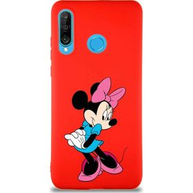 Printify Huawei P30 Lite Soft Premier Kapak Minnie Mouse-F Tasarımlı Silikon Cep Telefonu Kılıfı