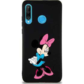 Printify Huawei P30 Lite Soft Premier Kapak Minnie Mouse-F Tasarımlı Silikon Cep Telefonu Kılıfı