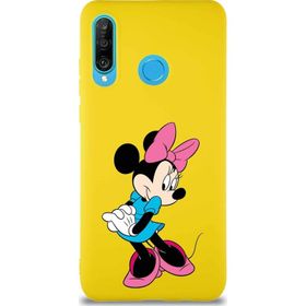 Printify Huawei P30 Lite Soft Premier Kapak Minnie Mouse-F Tasarımlı Silikon Cep Telefonu Kılıfı