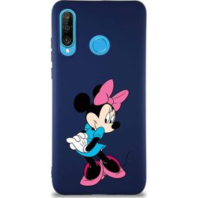 Printify Huawei P30 Lite Soft Premier Kapak Minnie Mouse-F Tasarımlı Silikon Cep Telefonu Kılıfı