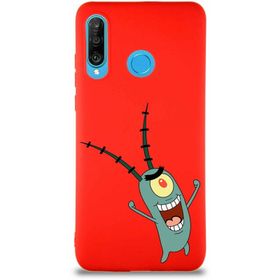 Printify Huawei P30 Lite Soft Premier Kapak Plankton Tasarımlı Silikon Cep Telefonu Kılıfı