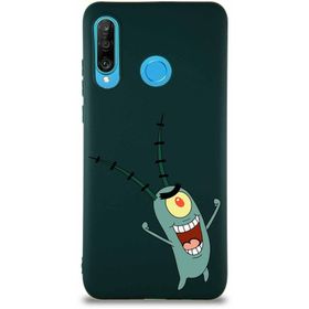 Printify Huawei P30 Lite Soft Premier Kapak Plankton Tasarımlı Silikon Cep Telefonu Kılıfı