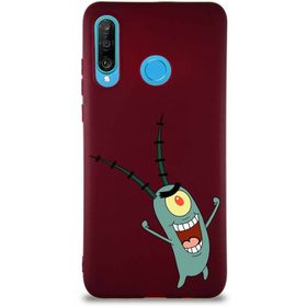 Printify Huawei P30 Lite Soft Premier Kapak Plankton Tasarımlı Silikon Cep Telefonu Kılıfı