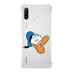 Printify Huawei P30 Lite Uyumlu Köşe Korumalı Antişok Kapak Donald Duck Tasarımlı Şeffaf Kılıf