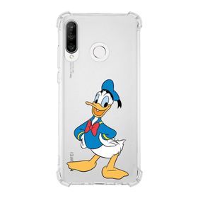 Printify Huawei P30 Lite Uyumlu Köşe Korumalı Antişok Kapak Donald Duck Tasarımlı Şeffaf Kılıf