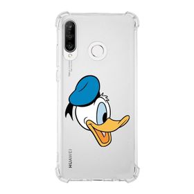 Printify Huawei P30 Lite Uyumlu Köşe Korumalı Antişok Kapak Donald Duck Tasarımlı Şeffaf Kılıf