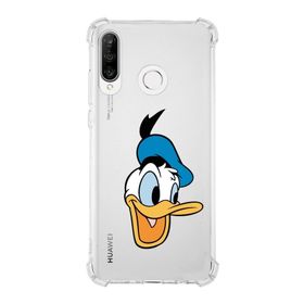 Printify Huawei P30 Lite Uyumlu Köşe Korumalı Antişok Kapak Donald Duck Tasarımlı Şeffaf Kılıf