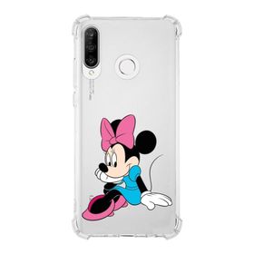 Printify Huawei P30 Lite Uyumlu Köşe Korumalı Antişok Kapak Minnie Mouse Tasarımlı Şeffaf Kılıf