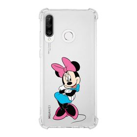 Printify Huawei P30 Lite Uyumlu Köşe Korumalı Antişok Kapak Minnie Mouse Tasarımlı Şeffaf Kılıf