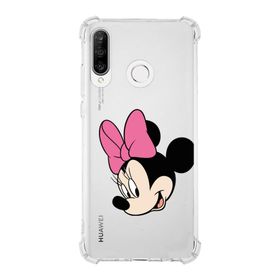 Printify Huawei P30 Lite Uyumlu Köşe Korumalı Antişok Kapak Minnie Mouse Tasarımlı Şeffaf Kılıf