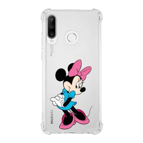 Printify Huawei P30 Lite Uyumlu Köşe Korumalı Antişok Kapak Minnie Mouse Tasarımlı Şeffaf Kılıf