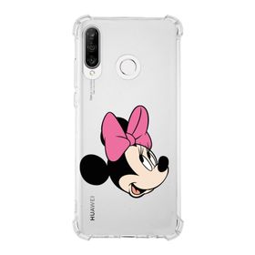 Printify Huawei P30 Lite Uyumlu Köşe Korumalı Antişok Kapak Minnie Mouse Tasarımlı Şeffaf Kılıf