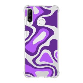 Printify Huawei P30 Lite Uyumlu Köşe Korumalı Antişok Kapak Renkli Desen Tasarımlı Şeffaf Kılıf