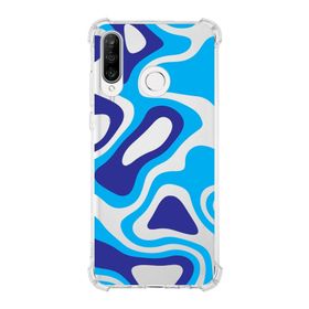 Printify Huawei P30 Lite Uyumlu Köşe Korumalı Antişok Kapak Renkli Desen Tasarımlı Şeffaf Kılıf