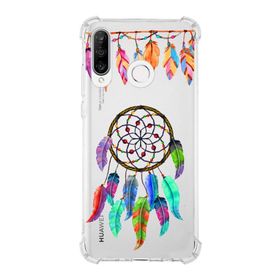 Printify Huawei P30 Lite Uyumlu Nazar Boncuğu 6 Baskılı Şeffaf Köşe Korumalı Antişok Kılıf