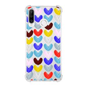 Printify Huawei P30 Lite Uyumlu Water Color 1 Baskılı Şeffaf Köşe Korumalı Antişok Kılıf