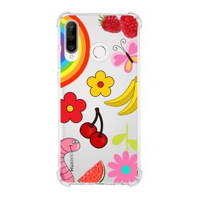 Printify Huawei P30 Lite Uyumlu Water Color 5 Baskılı Şeffaf Köşe Korumalı Antişok Kılıf
