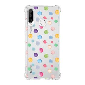 Printify Huawei P30 Lite Uyumlu Water Color 6 Baskılı Şeffaf Köşe Korumalı Antişok Kılıf