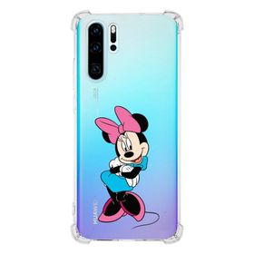 Printify Huawei P30 Pro Uyumlu Köşe Korumalı Antişok Kapak Minnie Mouse Tasarımlı Şeffaf Kılıf
