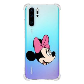 Printify Huawei P30 Pro Uyumlu Köşe Korumalı Antişok Kapak Minnie Mouse Tasarımlı Şeffaf Kılıf