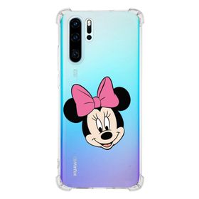 Printify Huawei P30 Pro Uyumlu Köşe Korumalı Antişok Kapak Minnie Mouse Tasarımlı Şeffaf Kılıf