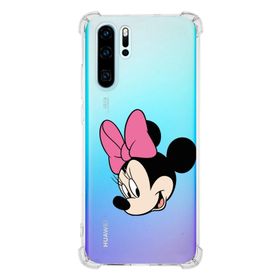 Printify Huawei P30 Pro Uyumlu Köşe Korumalı Antişok Kapak Minnie Mouse Tasarımlı Şeffaf Kılıf