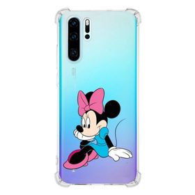 Printify Huawei P30 Pro Uyumlu Köşe Korumalı Antişok Kapak Minnie Mouse Tasarımlı Şeffaf Kılıf