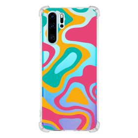 Printify Huawei P30 Pro Uyumlu Köşe Korumalı Antişok Kapak Renkli Desen Tasarımlı Şeffaf Kılıf